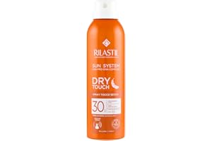 Rilastil Sun System, Dry Touch Spray SPF30 ad Azione Antiossidante per Pelle Sensibile, resistente all'acqua, 200 ml