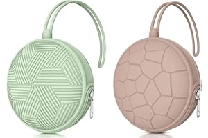 Smlpuame 4 Pack Dummy Holder Case Set,2 Silicone Portable Dummy Cover Pouch Bag for Diaper Bags Baby Carriage,Easy to Clean,(Mint,Blush)