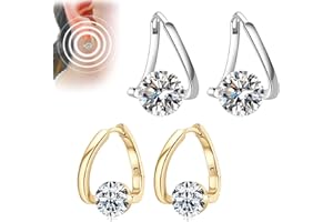 SPAYEIM Boucles d'oreilles Halolux Lymphvity Germanium, Boucles d'oreilles Lymphvity Magnetherapy Germanium pour la perte de poids, Boucles d'oreilles de drainage lymphatique (Mèche+Or)