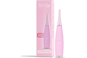 Smile Therapy Ultrasonic Electric Tooth Cleaner - Pink | Plaque Remover for Teeth, Tooth Stain Remover, Gentle Ultrasonic Cleaner, Teeth Cleaner & Flosser, Rechargeable Dental Tools for Home & Travel