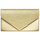 der Überschlag der Clutch Tasche ist schließbar mit einem praktischen Magnetverschluss