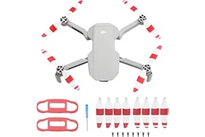 iEago RC Hélices pour DJI Mini 2 SE/Mini 2/Mavic Mini/Mini SE (8 Pièces), Faible Bruit Lames de Remplacement Pales d'hélice de Rechange avec Protection D'hélice Stabilisateur d'hélice Accessoires