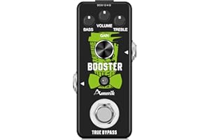 Amuzik Guitar Booster Pedal Analog Micro Boost Pedals For Electric Guitar Pure Signal Amplification Wtih Mini Size True Bypass