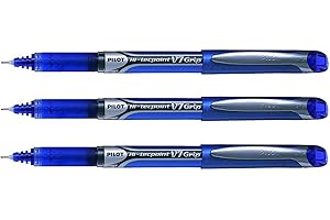 Pilot Hi-Tecpoint V7 Grip - Bolígrafo roller (3 unidades), color azul