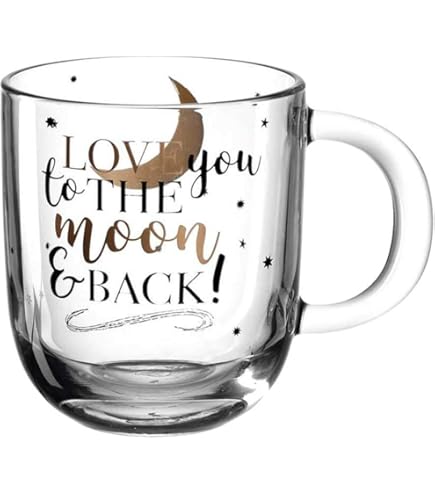 Leonardo Emozione geschenkmok hello sunshine, 1 stuk, vaatwasmachinebestendige glazen kop, theemok met gouden belettering, 400 ml, 046413