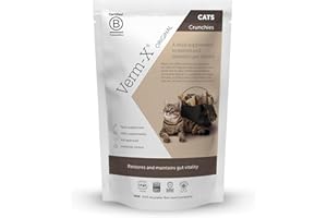 Verm-X 100% Natural Treats for Cats. Supports Intestinal Hygiene. Vet Approved. UFAS Assured. Contains Prebiotic for Gut Biome Quality. Restores and Maintains Gut Vitality. Wormwood Free Recipe.