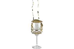 VINSTRIP® GLASSLING - Soporte para copas de vino para colgar con tapa protectora, práctico soporte de malla para colgar, soporte de cristal de diseño para festivales, fiestas de vino, despedidas de