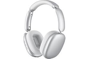 Wentronic Y02 Active Noise Cancelling Headphones,60H Battery,5 EQ Music Modes,Hi-Res Audio,Deep Bass,Foldable Wireless Over Ear Bluetooth 5.4 Headset,Breathable Leather Earpads (Silver)
