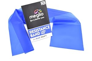 Meglio Exercise Resistance Bands - Latex Free Exercise Band for Women & Men, Pilates Band for Physiotherapy, Fitness Workout, Stretching, Yoga & Strength Training
