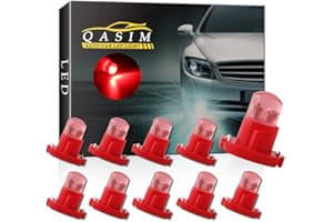 Qasim 10x T4.2 LED Bulbs COB 1SMD Red for Auto Dashboard Instrument Speedometer Gauge Instrument Panel Light DC12V