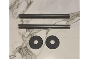 22.5 TEAM CONTROLS Radiator Pipe Covers & Collars Pair- Anthracite 15mm Pipe Shroud 200mm-TC