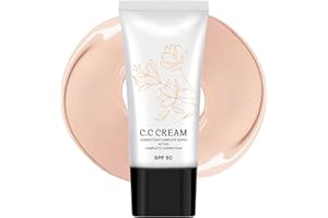 EONFAVE CC Cream Color Correcting, CC Creme con SPF 50, Idratante & Full Coverage, Correttore impermeabile e durevole, migliora la carnagione e l'idratazione, trucco viso per tutti i tipi di pelle