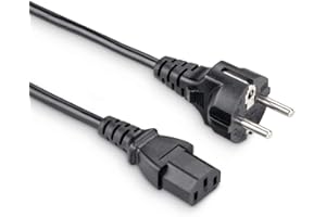 Hama Kabel zasilający do zimnych urządzeń 1,5 m (PC kabel zasilający do monitora, drukarki, 3-biegunowy) kabel czarny