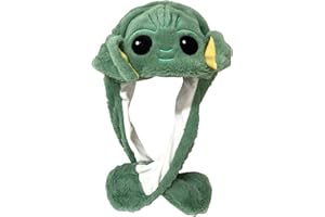 Bonamana Baby Yoda - Berretto per cosplay Baby Yoda con orecchie di peluche in morbido peluche, divertente berretto regalo di Natale, migliori giocattoli e regali dei cartoni animati per uomini,