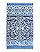 Produktbild Lashuma Strandtuch Marocco, 100 x 180 cm Velours Badetuch, Strandlaken Blau Ornamenten, Badelaken 100% Baumwolle