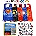 Price comparison product image Power Capes: The ONLY Set of 5 Superhero Costumes with Felt Masks. Perfect for Dressing Up, Pretend Play and Parties. FREE Comic sticker sheets included.