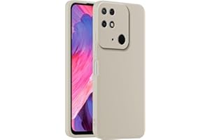 HULLIN Funda de Silicona Colorida para Teléfono, Adecuada para Redmi 10C / Poco C40 (6.71") - Blanco Antiguo