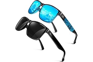 LINVO Occhiali da Sole Polarizzati Uomo Donna Occhiali da sole Guida Protezione UV 100% Tonalità Quadrate