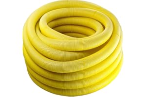 DOUBLEYOU GEOVLIES & BAUSTOFFE Tubo de drenaje de 10 m, color amarillo, DN 65, perforado
