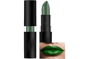 GUOUURR Green Lipstick & Face Paint Stick - Long-Lasting Waterproof Formula for St. Patrick's Day & Halloween Makeup | Matte Creamy Paint Sticks (Green)