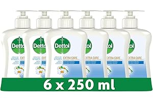 Dettol Mydło do rąk - Extra Care wrażliwa i normalna skóra lotos i rumianek 6 x 250 ml opakowanie zbiorcze