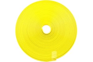 LSGGTIM Striscia di Protezione del Cerchione, Anello di Protezione del Bordo del Cerchione 8 m Anello di Protezione del Mozzo della Ruota Linea di Decorazione per Automobile Striscia di Gomma,Giallo