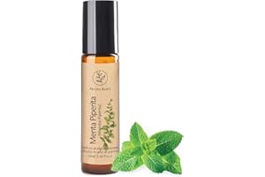 Roll On Olio Essenziale Menta Piperita AROMA BANO Diluito In Olio Di Jojoba Pronto per l'uso 10ml -100% naturale Ideale Per Aromaterapia (Roll On Olio Essenziale Menta Piperita)