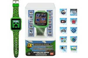 CARTOON Montre interactive Minecraft smartwatch pour enfants multifonction rechargeable avec USB