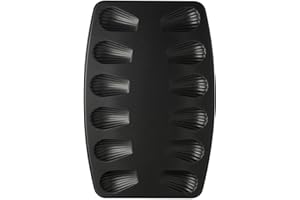 Zenker Teglia da forno per 12 madeleine, materiale Teflon Classic acciaio inossidabile, resistente ad alte temperature fino a 230 °C, dimensioni 39 x 26 cm