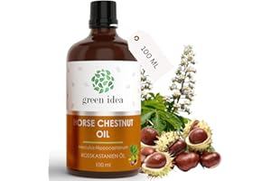 ‎GREEN IDEA Green idea - ROSSKASTANIENÖL bei Krampfadern, Hämorrhoiden, Besenreiser, schwere Beine | Venenschatz | mit Rosskastaniensamen- und Blütenextrakt - Hämorrhoidenöl mit Rosskastanienextrakt 100 ml