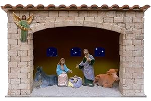 AEDES ARS Aedes Referencia 1902 Belen con Figuras construccion de ladrillo Navidad establo