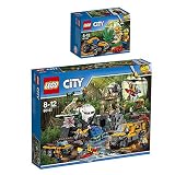 Lego CITY 2er Set 60161 60156 Dschungel-Forschungsstation + Dschungel-Buggy - Leg