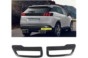 YANER Punta de salida de escape de fibra de carbono, silenciador de plástico para Peugeot 3008 / GT 2017 2018 2019 2020 2021 5008 / GT