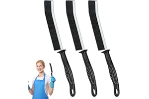 HMSENG Crevice Cleaning Brush, Grout Brush, Scrubbing brush for Narrow Corners in Home Kitchen Bathroom and Window Long Handle Thin Brush-3pcs