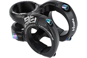 INFINAUTO Mountain Bike Stem Short Handlebar, 35mm Stem 40mm, Bicycle Road Bike MTB BMX Fixie Gear Cycling, 0-Degree Rise Cycles Short Stem, Black, 1 Pc