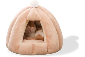 Galatée Legowisko dla Kota, Nadaje Się Do Prania, Poduszka z Antypoślizgowym Dnem, Zdejmowana Zmywalna Poduszka Wewnętrzna, Miękkie i Przytulne Pluszowe Legowisko dla Zwierząt Domowych