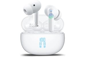 VEKJ AI Language Translation Earbuds Real Time, Supports 164 Languages With AI App, 3-in-1 Bluetooth 5.4 Translator Earbuds with 7 Trans Modes, 42H Translation Device fit Business/Travel, White