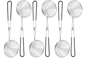 NULUXI Poignée Longue Acier Inoxydable à Mailles Fines Passoire Acier Inoxydable Pot Chaud Petite Passoire Cuillère Cuisine à Manche Perle Passoire Ecumoire Cuillère Perforée pour Pot Chaud Et Thé au Lait