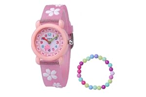 MUXIJIA Kinder Uhren für Mädchen ab 3-10 Jahre, Analog Quarzuhr Cute 3D Cartoon Kinderuhr Silikon Armband Mädchen Uhr Digital Wasserdicht Armbanduhr