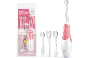 SEAGO SG513 ROSA Spazzolino sonico per bambini, rosa, 1xAA 1,5V (non incluso), 4 testine