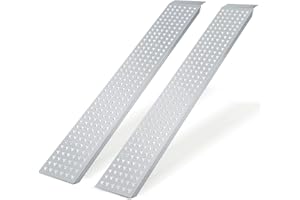 Vigevee 2X Auffahrrampe Antirutsch Verladerampe 400kg Verladeschiene Laderampe Verzinkter Stahl Anhängerrampe für Motorrad ATV Quad PKW Auto