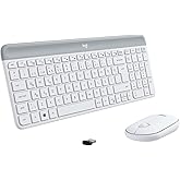 Logitech MK470 Slim Combo Wireless Keyboard Mouse Set, Compact Keyboard with 12 FN Shortcuts, Right and Left Hand Available, 10 m