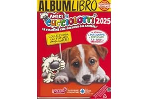 ABJ ALBUM AMICI CUCCIOLOTTI 2025 + 3 BUSTINE DI FIGURINE PIZZARDI