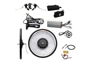 BATHRENA 26 inch Electric Bike Front Wheel Conversion Kit 48V1000W Electric Bike Motor Conversion Kit, Electric Bicycle Hub Motor for Front Wheel