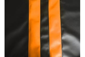 The Tuning-Shop Bonnet Bra Cover Protector For VW Transporter T5 03-09 Carbon Fibre Look Racing Stripes (Orange Racing Stripes)