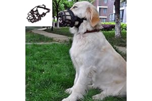 JYHY® Anti-mordedura Bozal para Perros - Cesta de Silicona/Permite Beber/Jadear y Comer,Negro 5