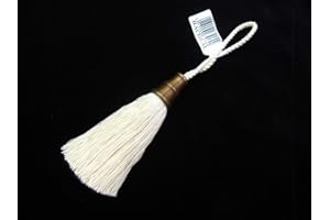 SEW-SELECT Natural cotton key tassel with bronze metal trim - Racheal tassel