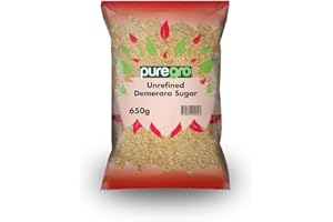 Puregro Demerara Sugar | Premium Golden Cane Sugar | Perfect for Baking & Beverages | For Everyday Use | Crystals For Tea, Coffee & Desserts | Rich, Golden Brown Sugar | Weight 650g | Pack of 1
