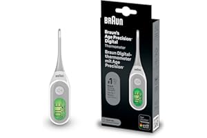 Braun Age Precision Digitalthermometer | Digitaler Stick für versch. Stellen | Oral, rektal oder unter der Achselhöhle | Geeignet für Babys und Kinder | Die #1 Marke bei Ärzten(1) | PRT2000