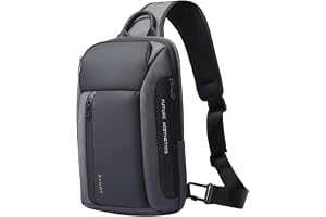BANGE axelväska, vattentät bröstväska för män axelväskor crossbody ryggsäck för män .., 7566grå, 13.4 inches, Slingryggsäck